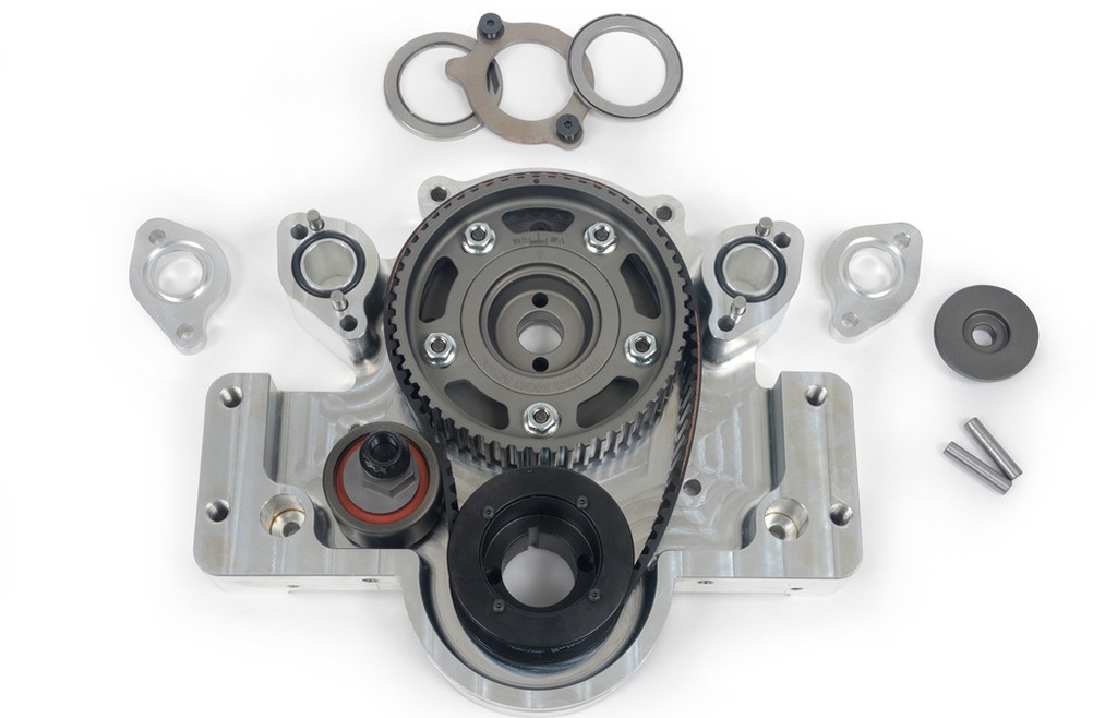 [5301] Small Block Ford Camshaft Belt Drive with BBC Accessory Mount Pads (Stock Cam Retainer)