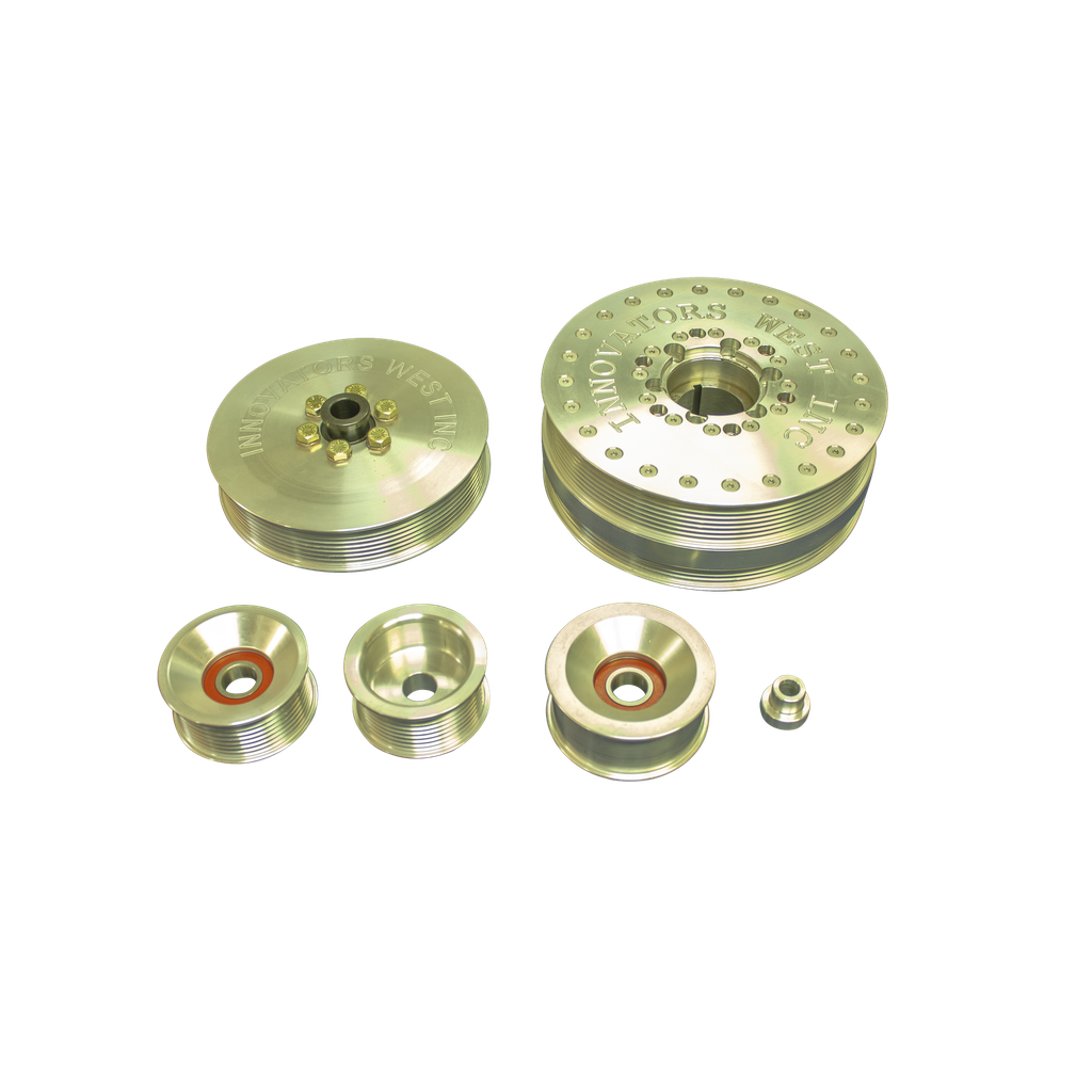 [990-KIT] LS1/2/3/6 Corvette 8-Rib Drive Conversion Kit with Damper #990 (Standard Hub, Standard Pulley)