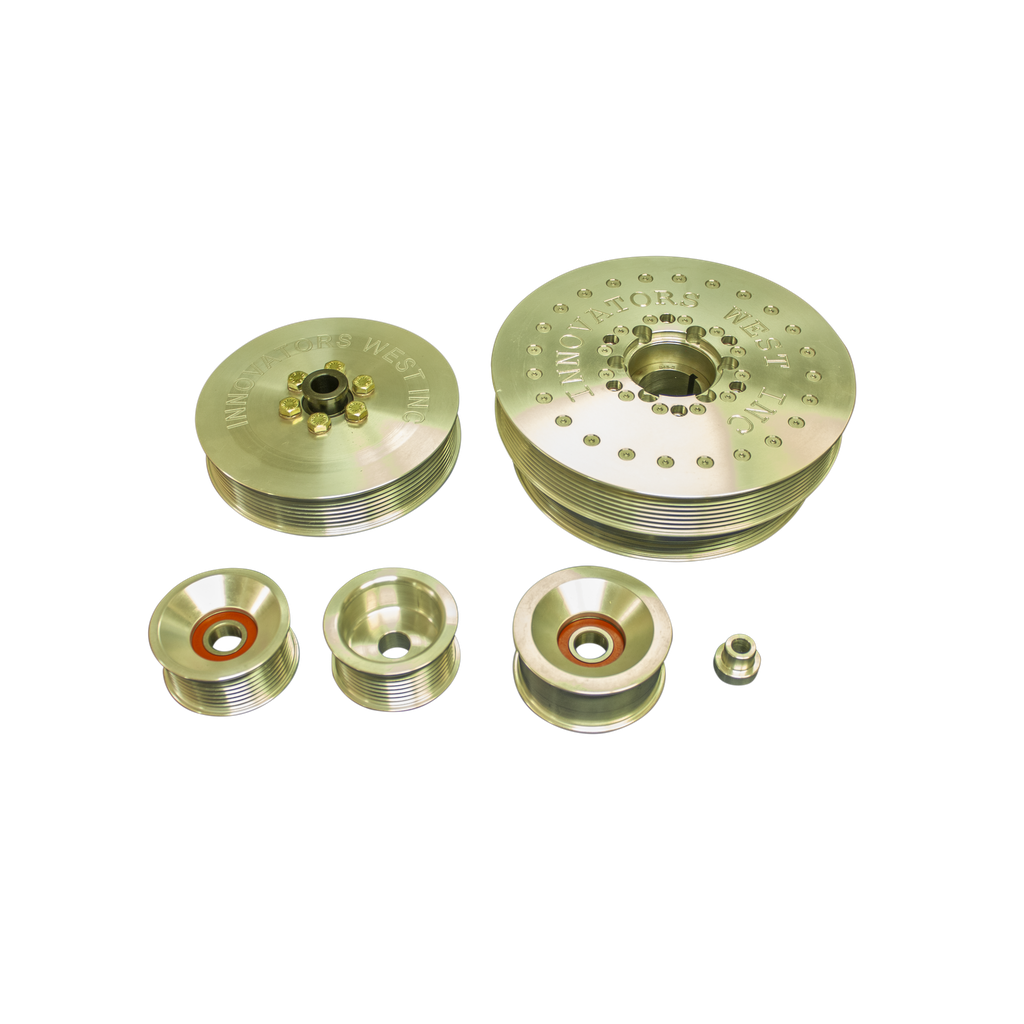 [991-KIT] LS1/2/3/6 Corvette 8-Rib 10% Overdrive Conversion Kit with Damper #991 (Standard Hub, Standard Pulley)