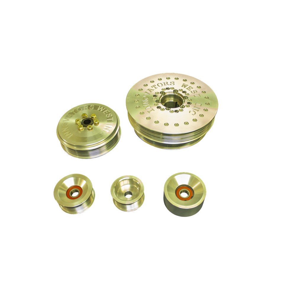 [997-KIT] 1998-2006 GM 1500 Truck 8-Rib 10% Overdrive Conversion Kit with Harmonic Damper #997 (Standard Hub, Standard Pulley)