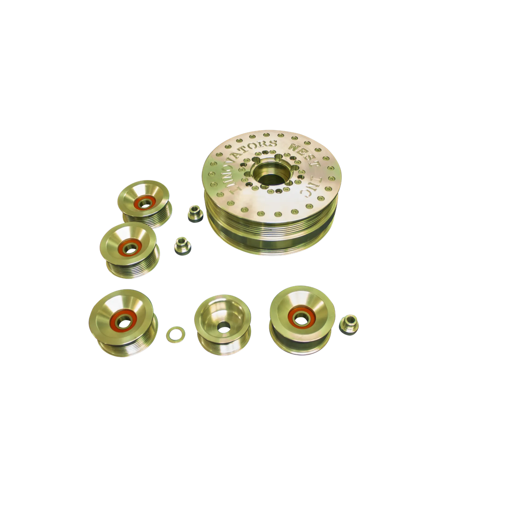 [1024-KIT] 2013-2015 Gen 5 Camaro 8 Rib Drive Conversion Kit for Electric Power Steering with Std. Dia. Balancer #1024 (Standard Hub, Standard Pulley)
